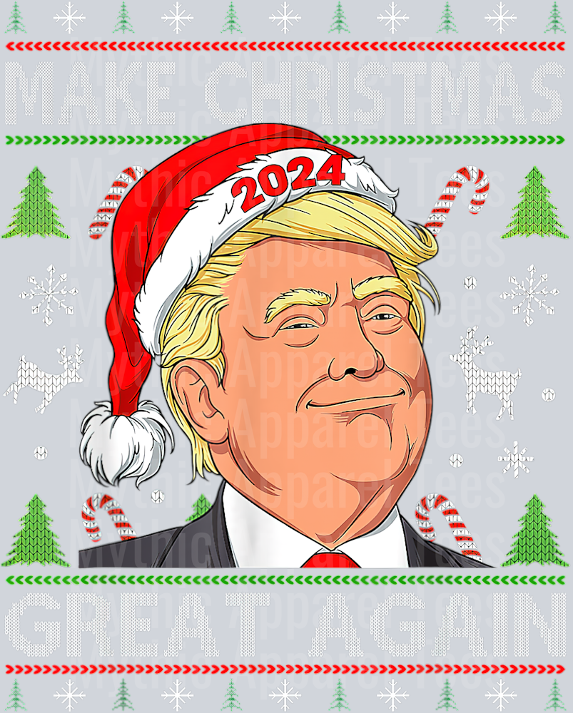 FunnyTrump2024MakeChristmasGreatAgainUglySweater