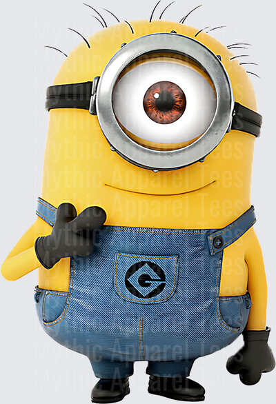 Minnions Stuart One-Eyed Minion Waving in Denim Overalls