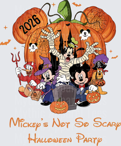 Mickey's Not So Scary Halloween Party 2026 Mickey Mouse Minnie Goofy Donald Pluto Trick or Treat Pumpkin Costume Gang