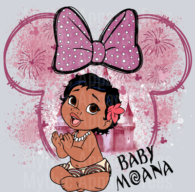 Baby Moana Disney ears Disney Moana DTF Moana Transfers