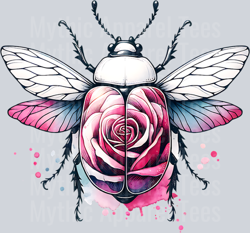 WHITE BEETLE WITH ROSES