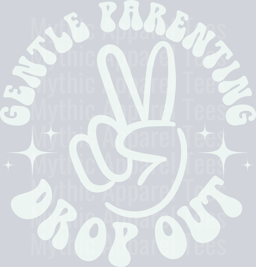 Gentle parent pocket white DTF Mom Dad Transfers