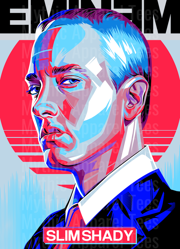 SLIM SHADY Rapper Pop Culture Rap Legend DTF Rapper Transfers