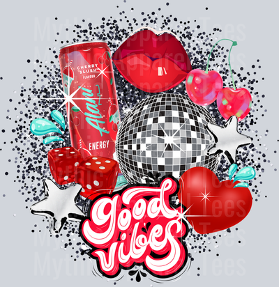 Alani cherry slush Alani Energy Drink DTF Alani Drink Transfers