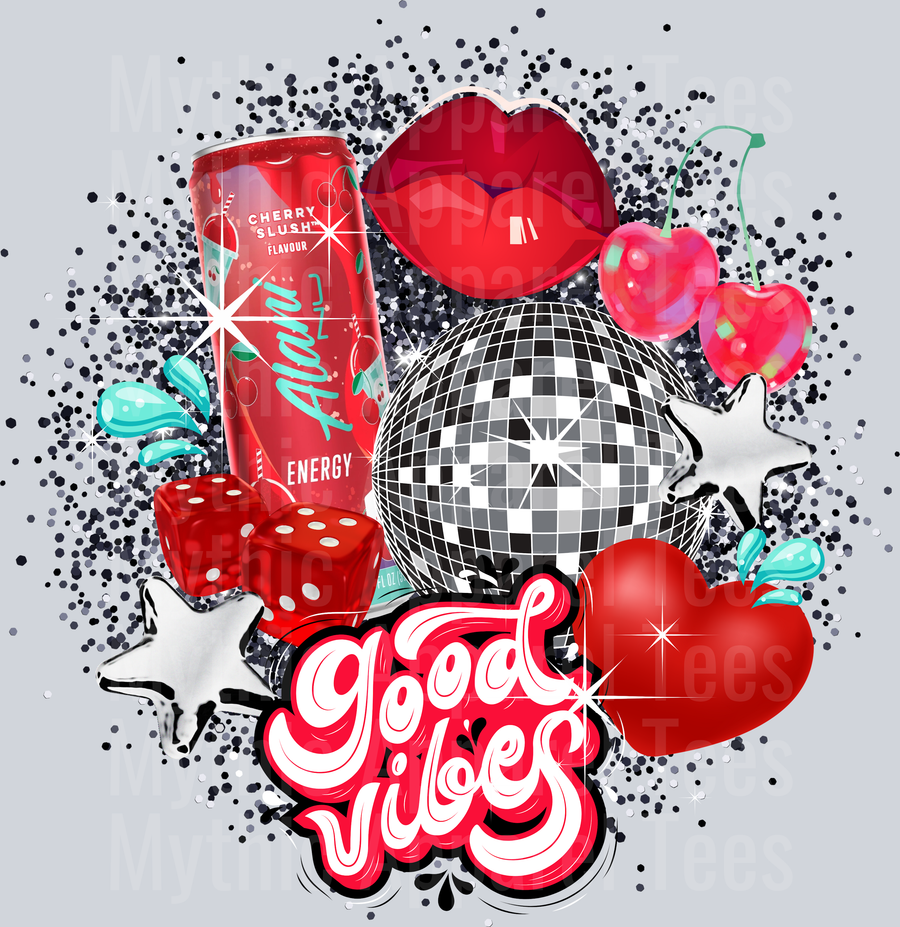 Alani cherry slush Alani Energy Drink DTF Alani Drink Transfers