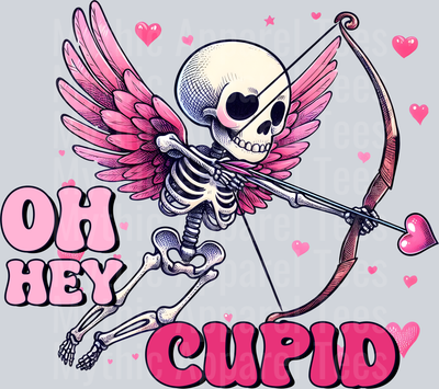 Oh Hey Cupid Valentines day Skull DTF Skull Transfers