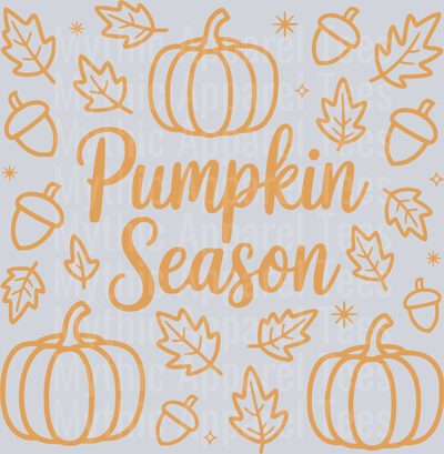 PUMPKIN SEASON ORANGE DOODLE DESIGN