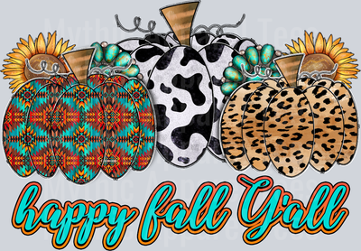 Happy Fall Yall Western Pumpkins