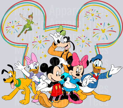 MIckey Mouse Crew peter pan Mickey Ears DTF Disney Transfers