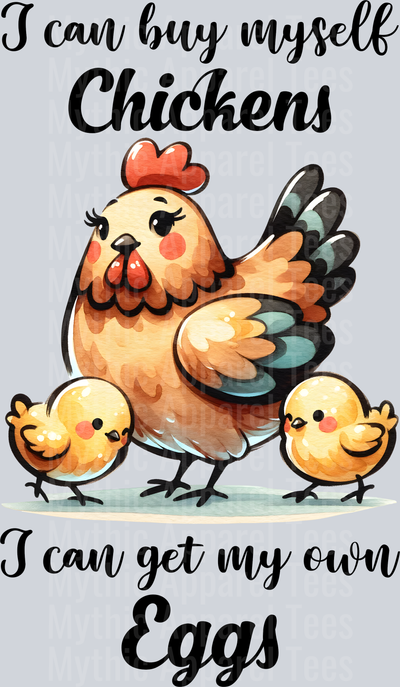 i love being myself around chickens DTF Chicken Transfers