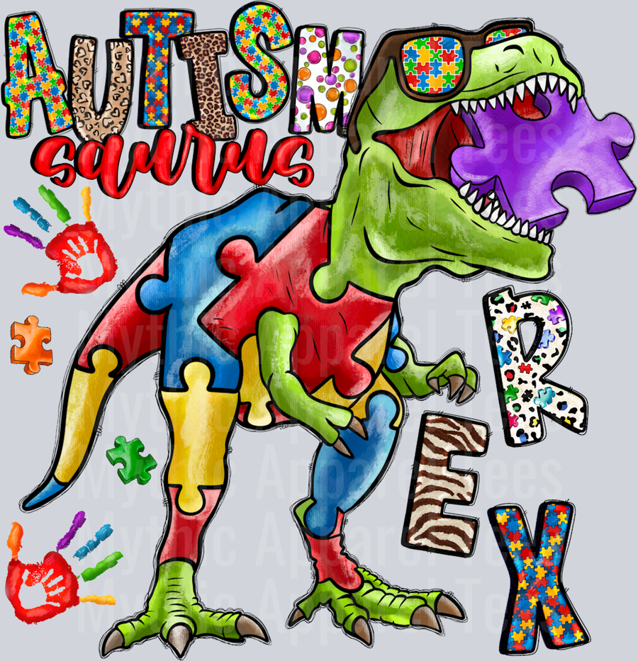 Autism Saurus Rex Autism Awareness