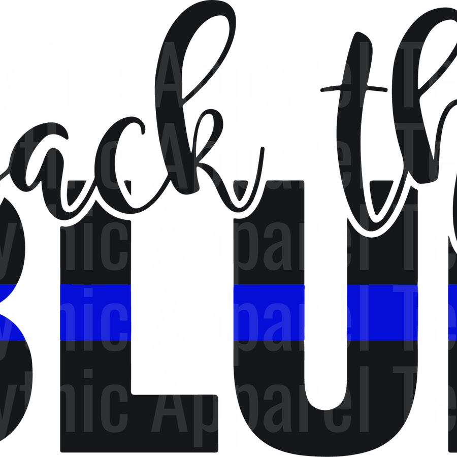Police Officer Blue Line Back The Blue Transfers