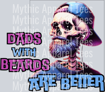 Dad's with Beards are Better Skull Image