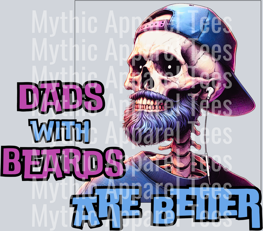 Dad's with Beards are Better Skull Image