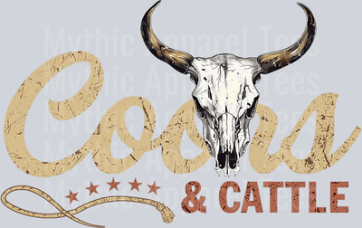 Coors and Cattle DTF Western Transfers