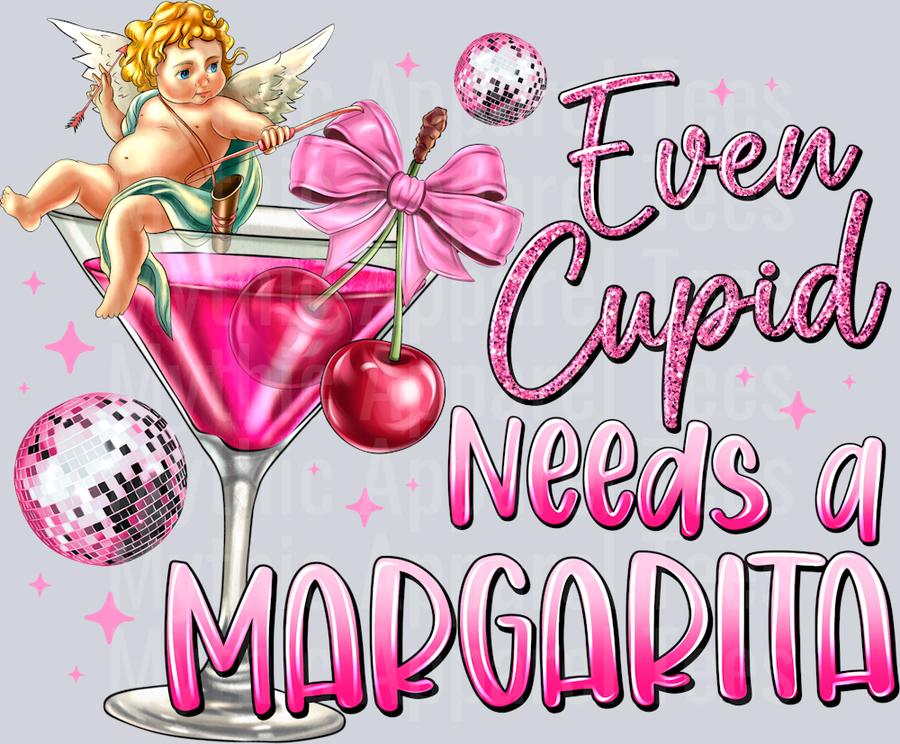 Even Cupid Needs a Margarita Drinking Valentines Day