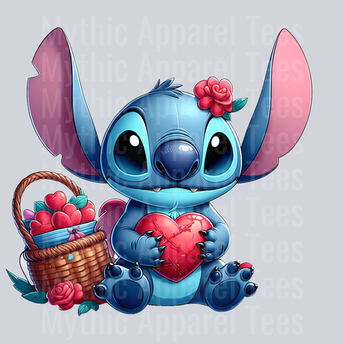 Stitch Valentines Day 8 DTF Stitch Valentine's Day Transfers