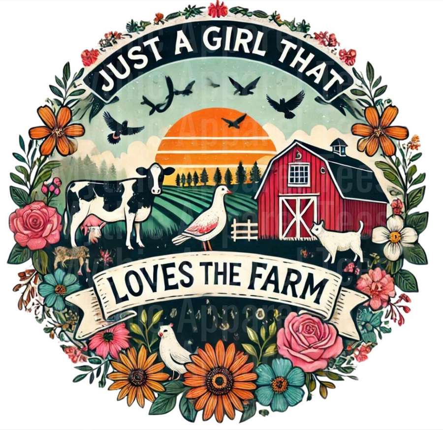 Farm Life Just A Girl That Loves The Farm Floral Circle