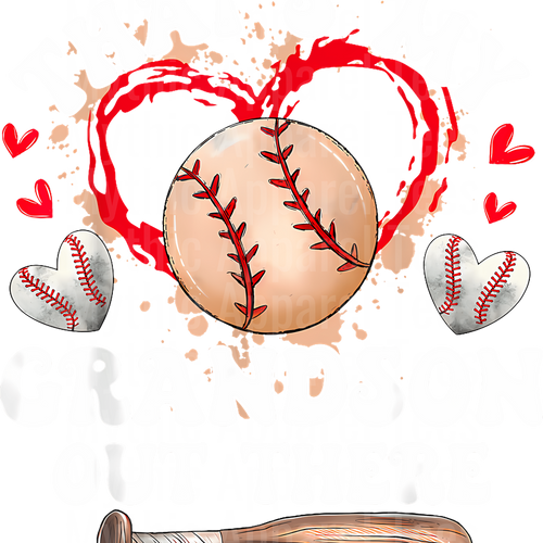 Grandma Grandpa Grandparents Baseball DTF Transfer