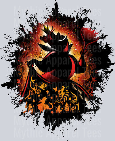 Queen Of Heart Disney Villain Dark Silhouette Color Splash Crystal Ball Vision