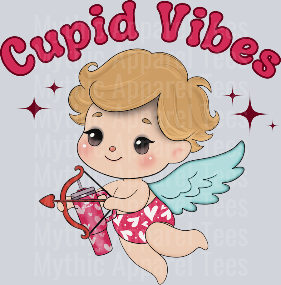 Cupid Vibes with baby Cupid DTF Valentines Day Transfers