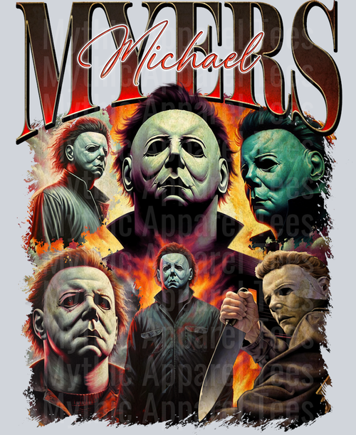 Michael Myers 2 in multiple movie scenes Halloween DTF Horror Movie Transfers