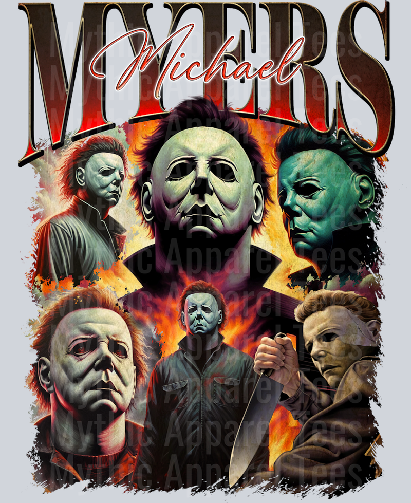 Michael Myers 2 in multiple movie scenes Halloween DTF Horror Movie Transfers