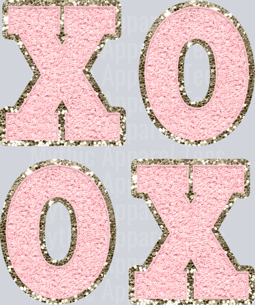 xoxo Wavy Retro Funny Designs Valentines Day Sequin