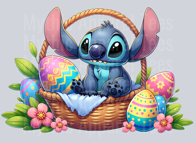 Stitch Easter Transfer 12 DTF Stitch Easter Transfers