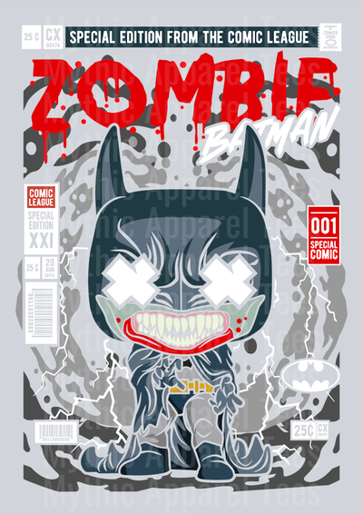 Zombie Batman Comic Book Cover STYLE DTF Pop Culture Transfers
