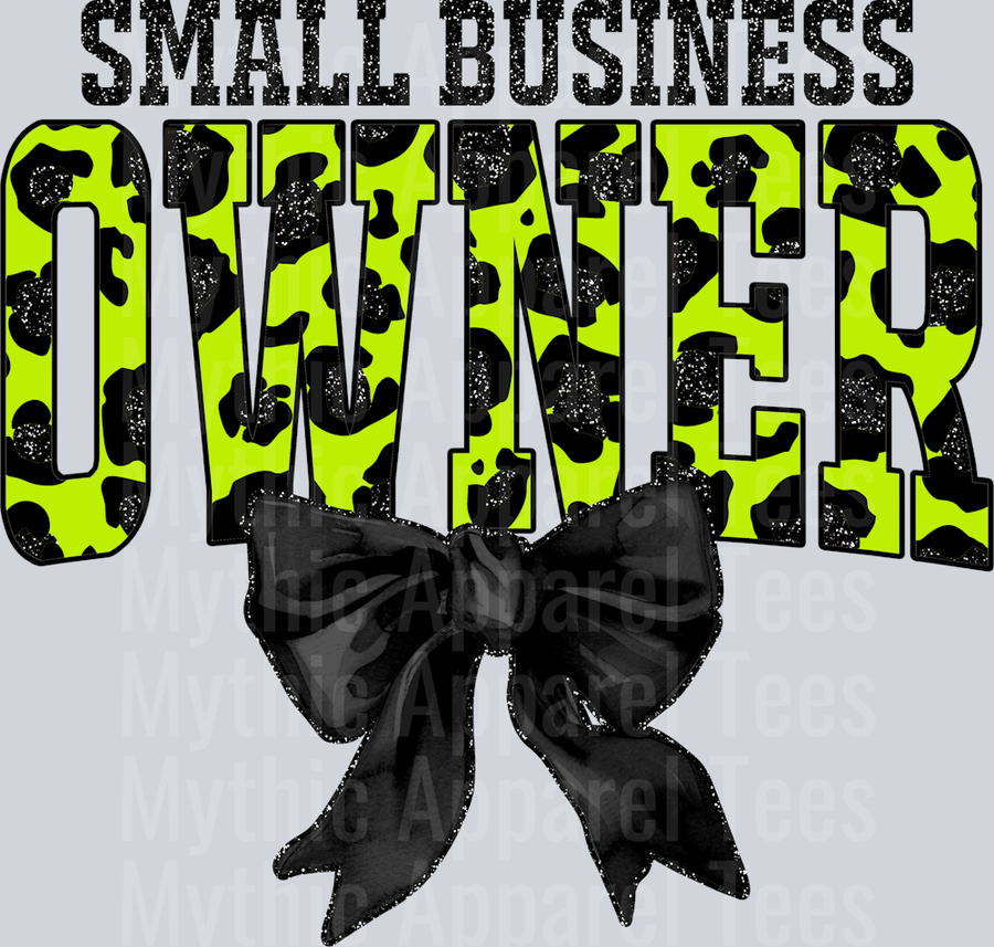 Neon Green Leopard Small Business Owner