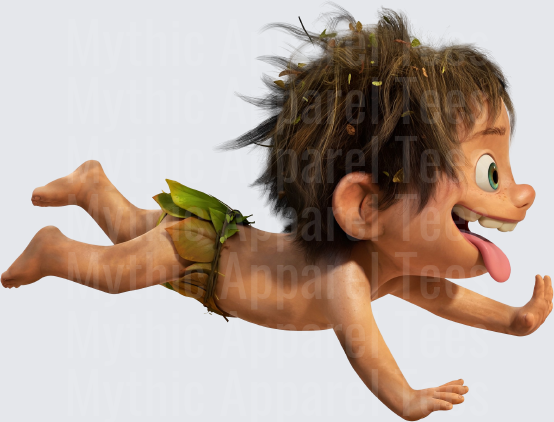 Spot the Caveboy Flying Leap Tongue Out The Good Dinosaur