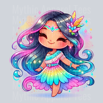 Pocahontas Disney Princess Colorful Pop Art Pop Culture Cosmic style