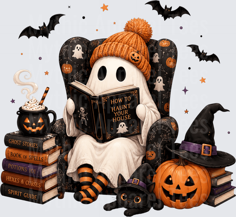 Halloween Ghost Reading How To Haunt Your House Book