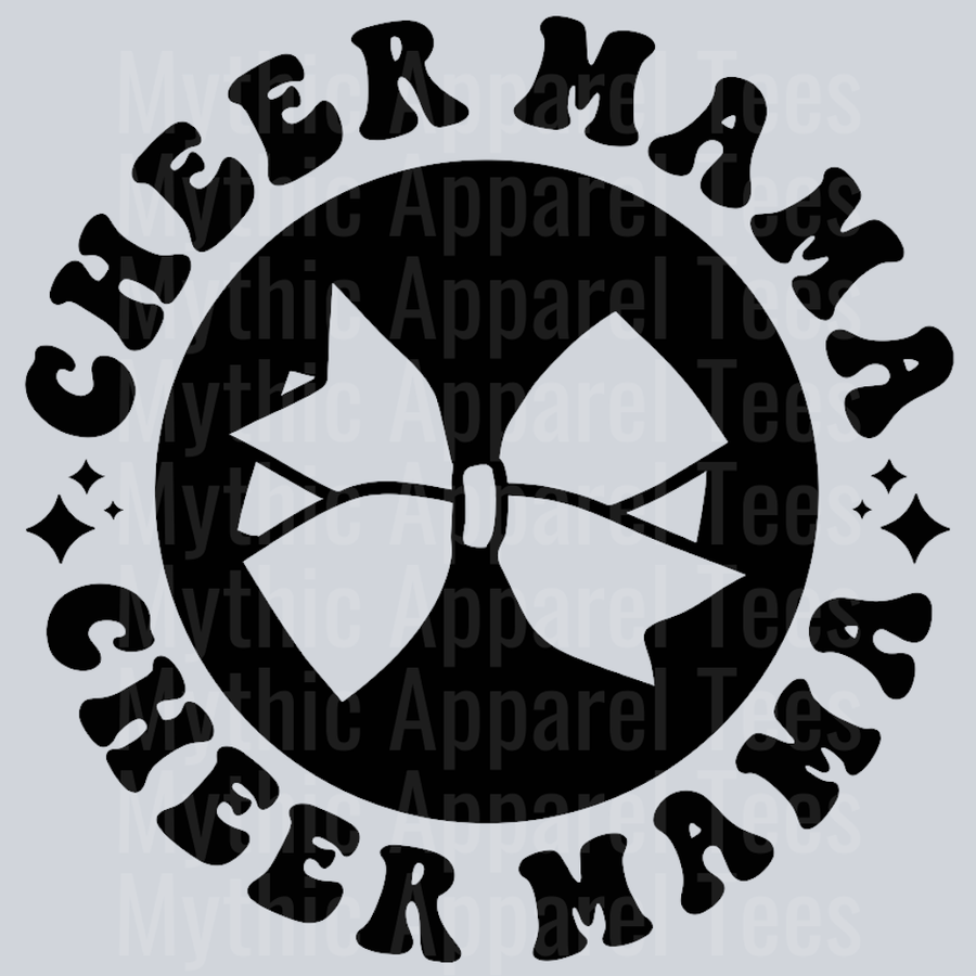 Cheer Mama Pocket Design Wavey Retro Style Funny Shirt Design