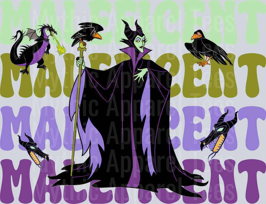 Maleficent Witch DTF Disney Transfers
