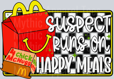 Suspect runs on happy meals DTF Suspect Transfers