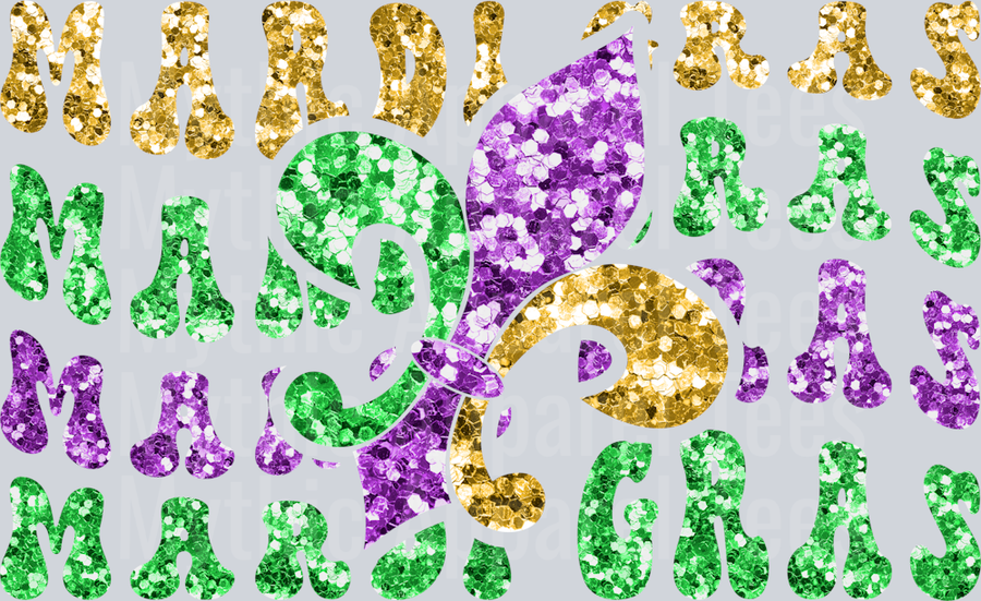 AZ724 Mardi Gras Rhinestone