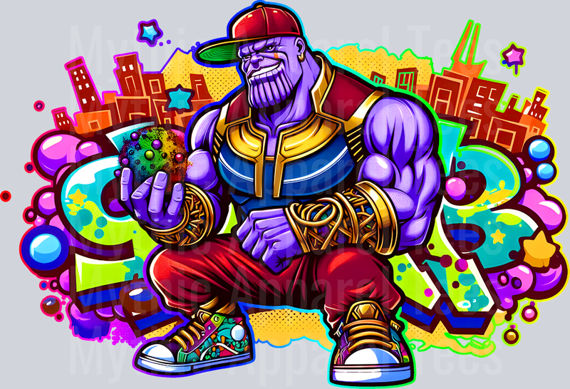 Thanos Graffiti DTF Pop Culture Transfers