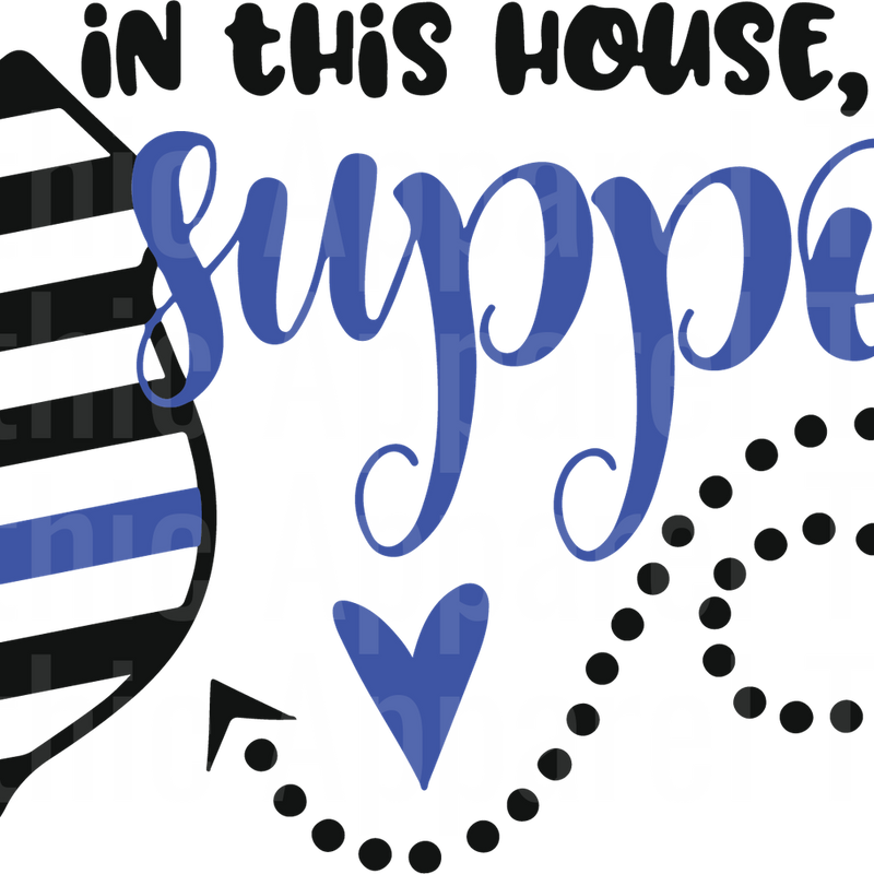 Police Officer Blue Line Back The Blue Transfers