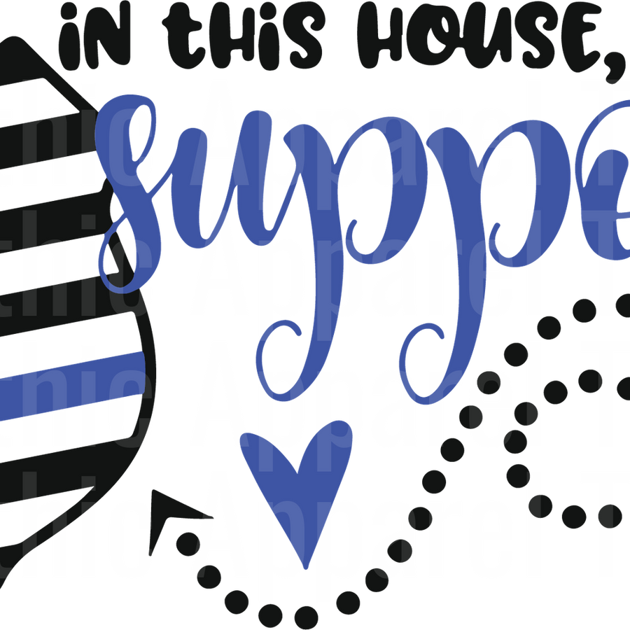 Police Officer Blue Line Back The Blue Transfers