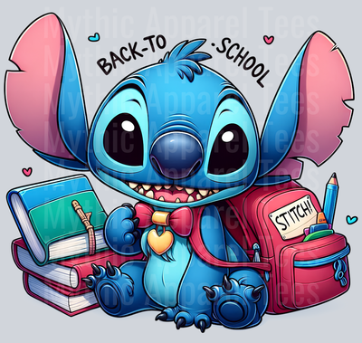 Stitch Back to School Transfer 1 DTF Stitch Back To School Transfers