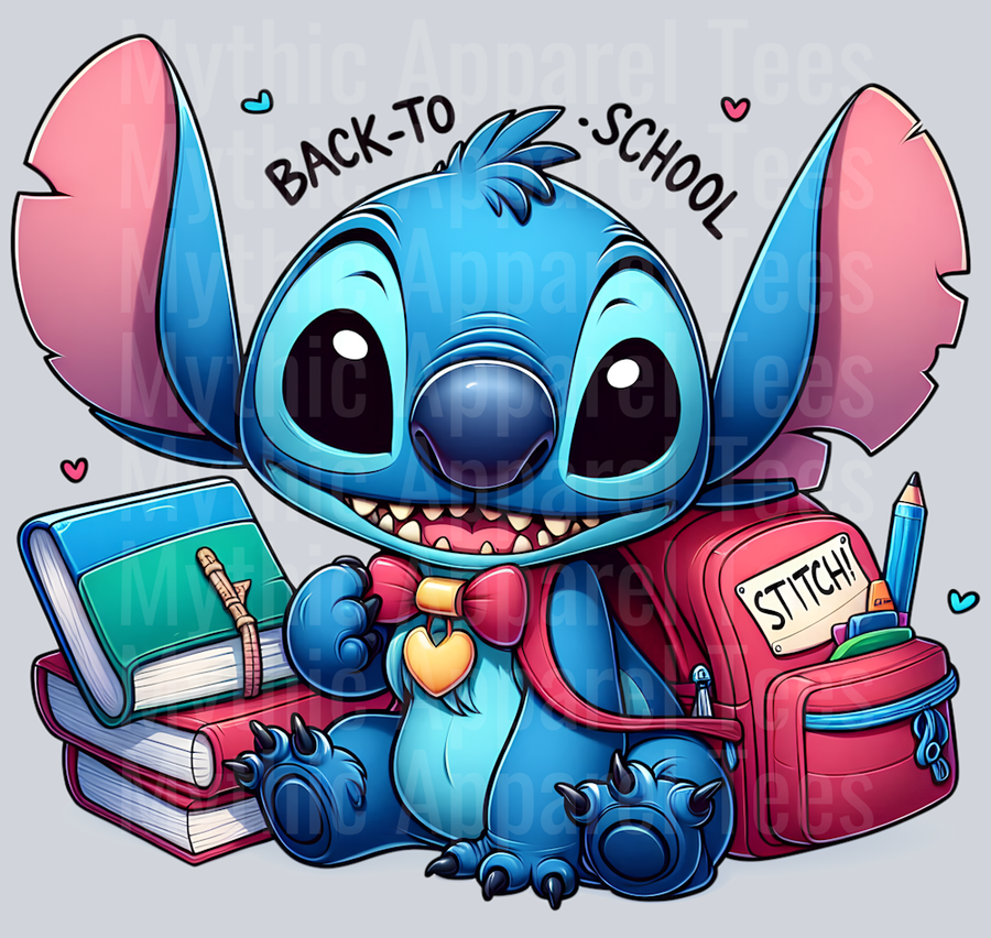 Stitch Back to School Transfer 1 DTF Stitch Back To School Transfers