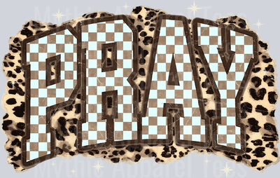 Religious PRAY checkered