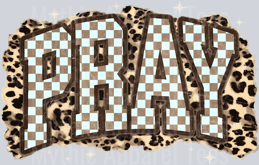 Religious PRAY checkered