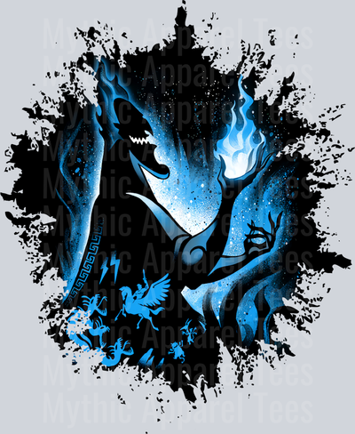 Hades Disney Villain Dark Silhouette Color Splash Crystal Ball Vision