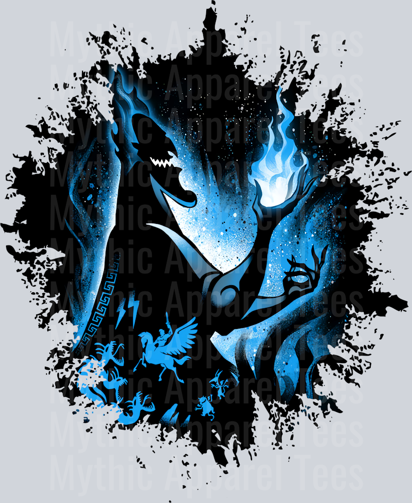 Hades Disney Villain Dark Silhouette Color Splash Crystal Ball Vision