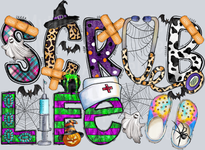 Halloween Scrub Life Nurse
