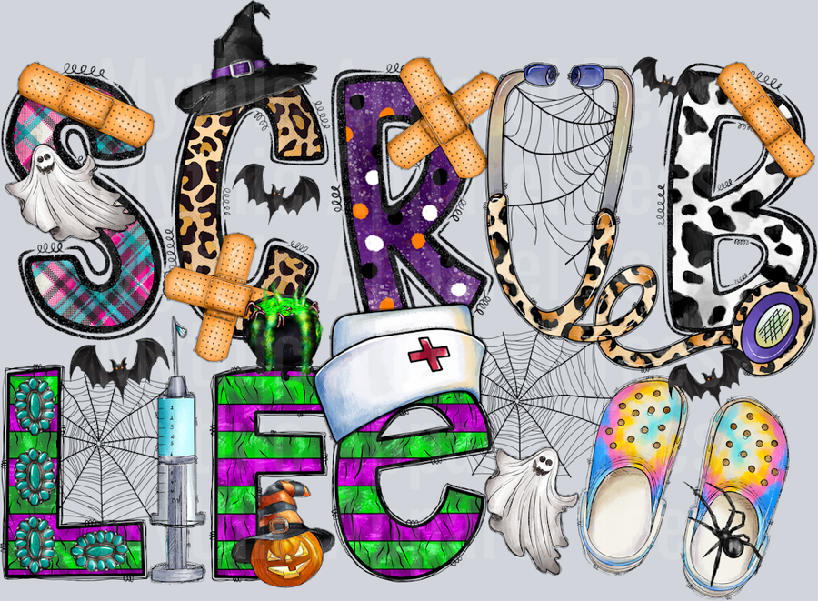 Halloween Scrub Life Nurse