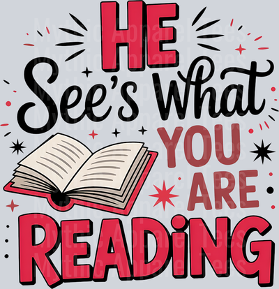 He See's what you are reading DTF Book Transfers